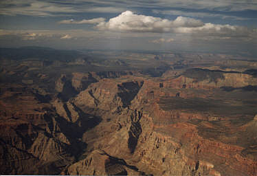 Grand Canyon aus der Sicht des Flugzeugs